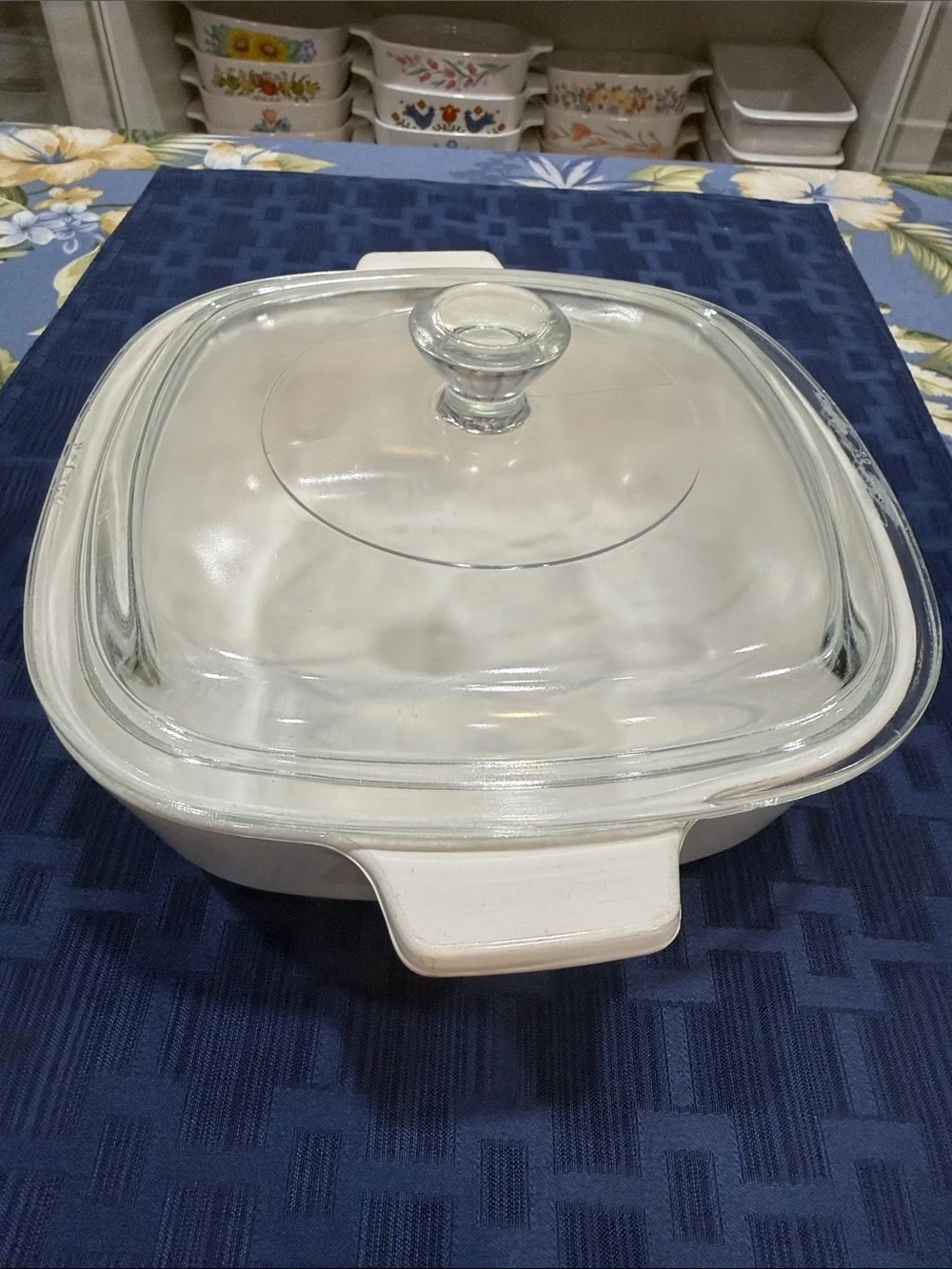 Corningware Blue Cornflower 1 Quart Blue Lettering
